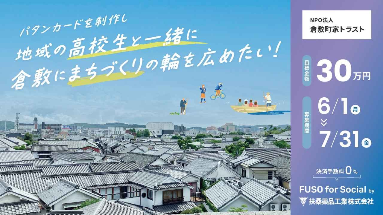 パタンカードを制作し地域の高校生と 一緒に倉敷にまちづくりの輪を広めたい！